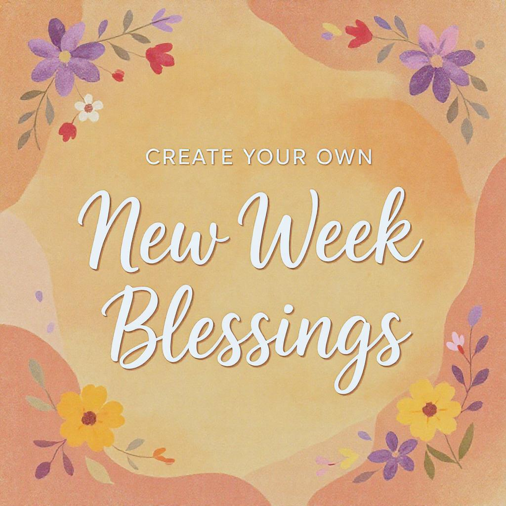 Create Your Own New Week Blessings