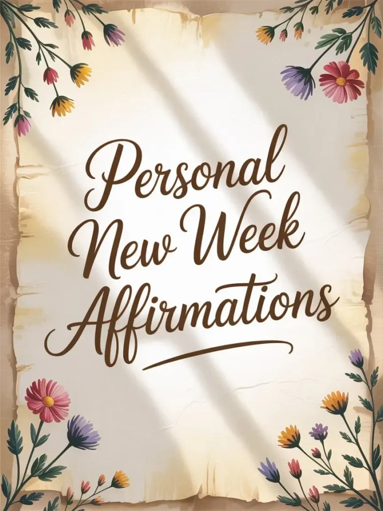 Personal New Week Affirmations