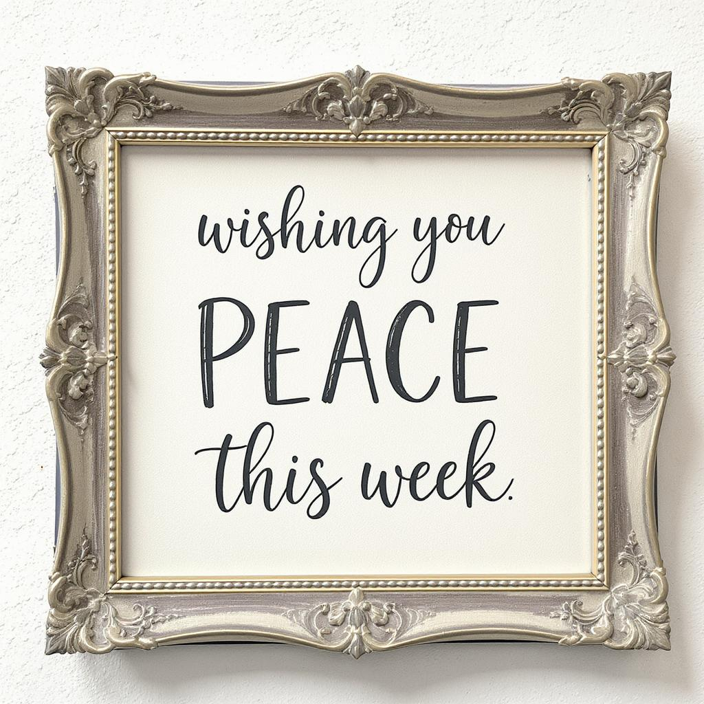Wishing you peace this week.