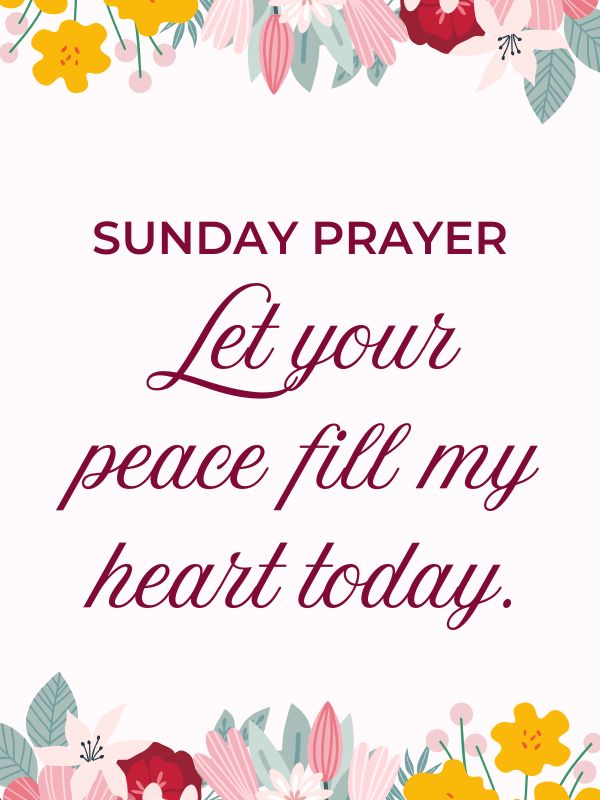 Sunday prayer