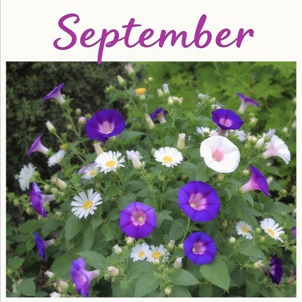 September – Aster & Morning Glory